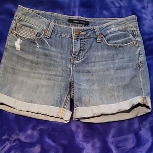 Vigoss Blue Jean Shorts Light Wash Distressed